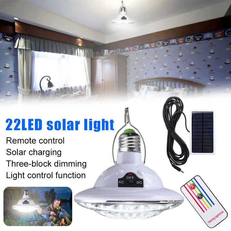 LED Solar Light Emergency Bulb Lighting High Brightness Dimmable for Outdoor Camping L9