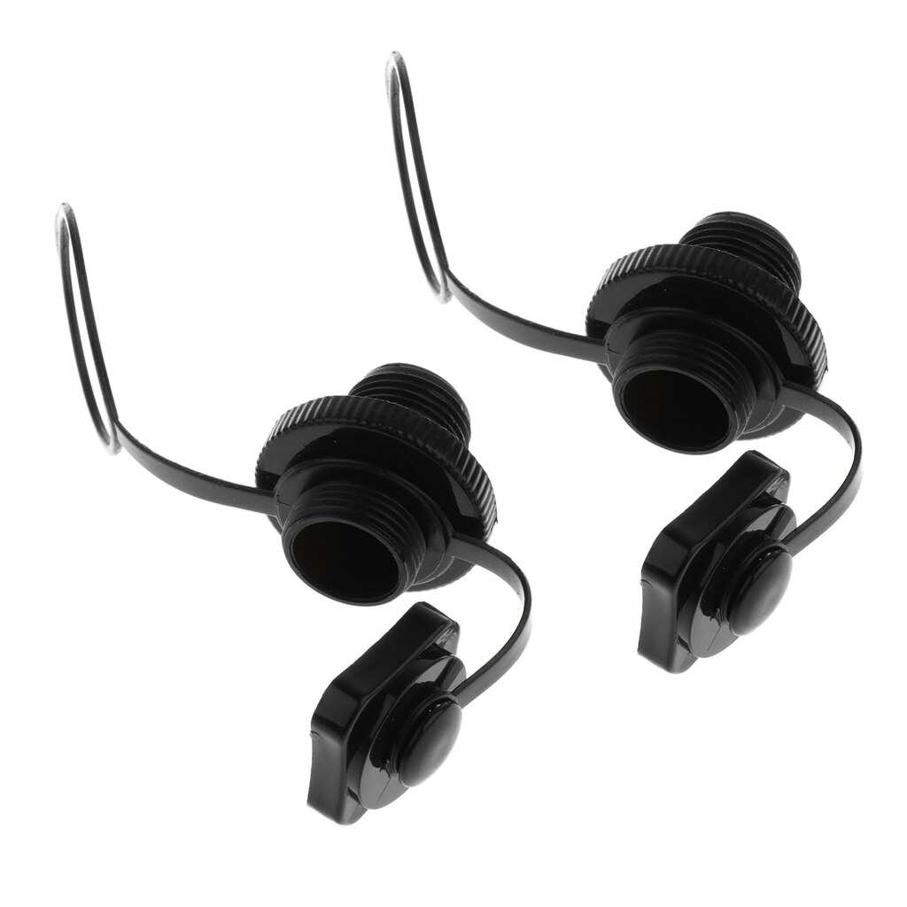 2 Stuks Air Valve Caps Schroef Ventiel Voor Vissersboten Opblaasbare Boot Vlot Luchtbed Outdoor-Zwart