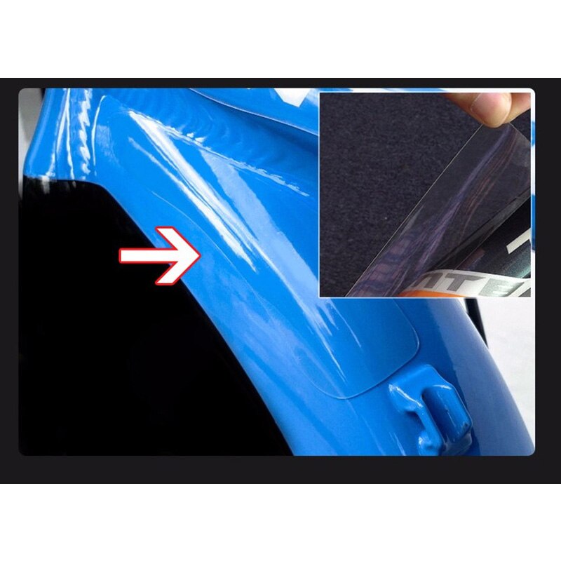 Pegatinas de protección para el marco de la bicicleta, cinta protectora de 0,5mm de espesor, superficie de desgaste transparente, herramienta de película transparente, 3M, 10M