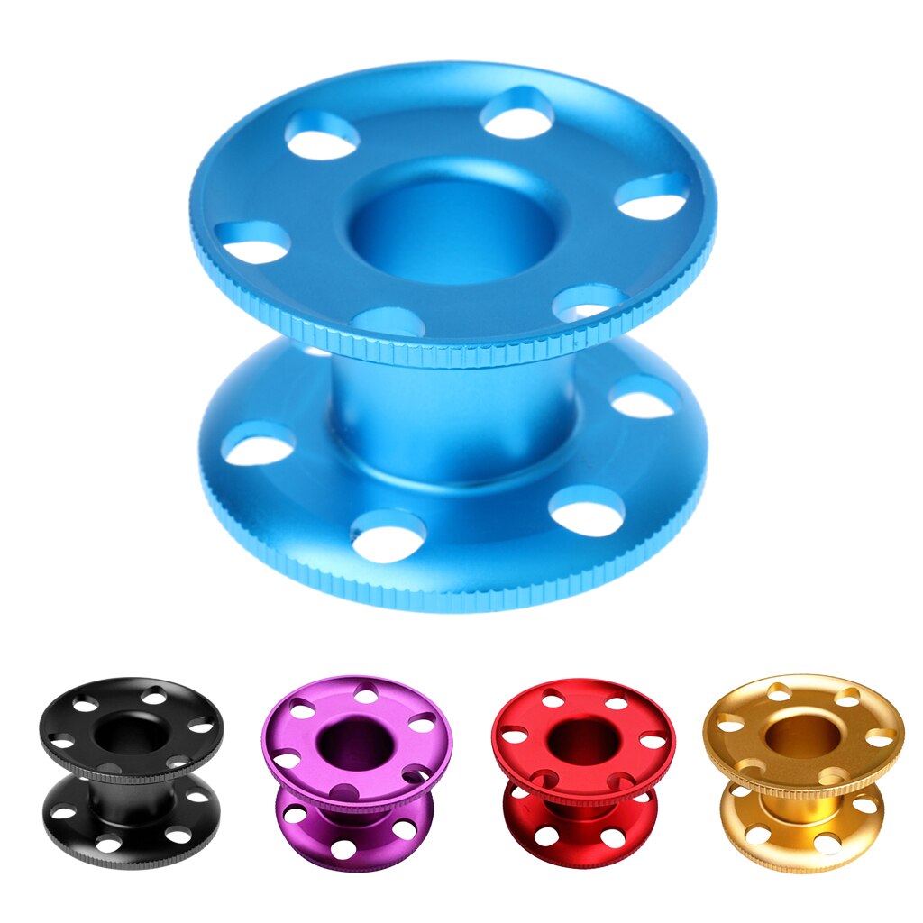 Lightweight, durable aluminum scuba diving finger spool snorkel guide line reel for water sports snorkeling accessories