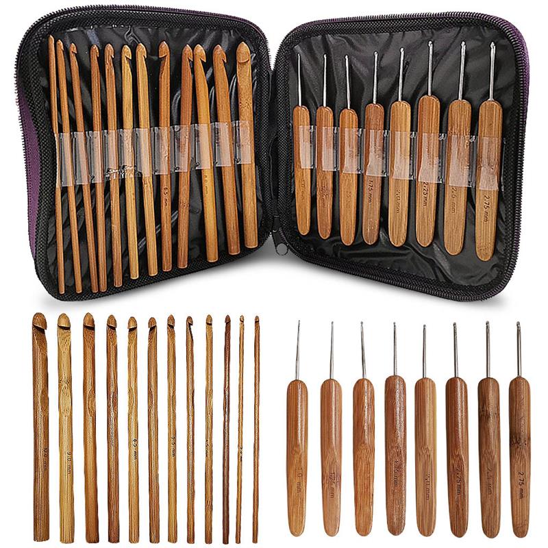 16pcs/set Knitting Tools Sweater Needles Stainless Steel Hand Sewing Set Color Sweater Knit Crochet Sewing hand-knit DIY