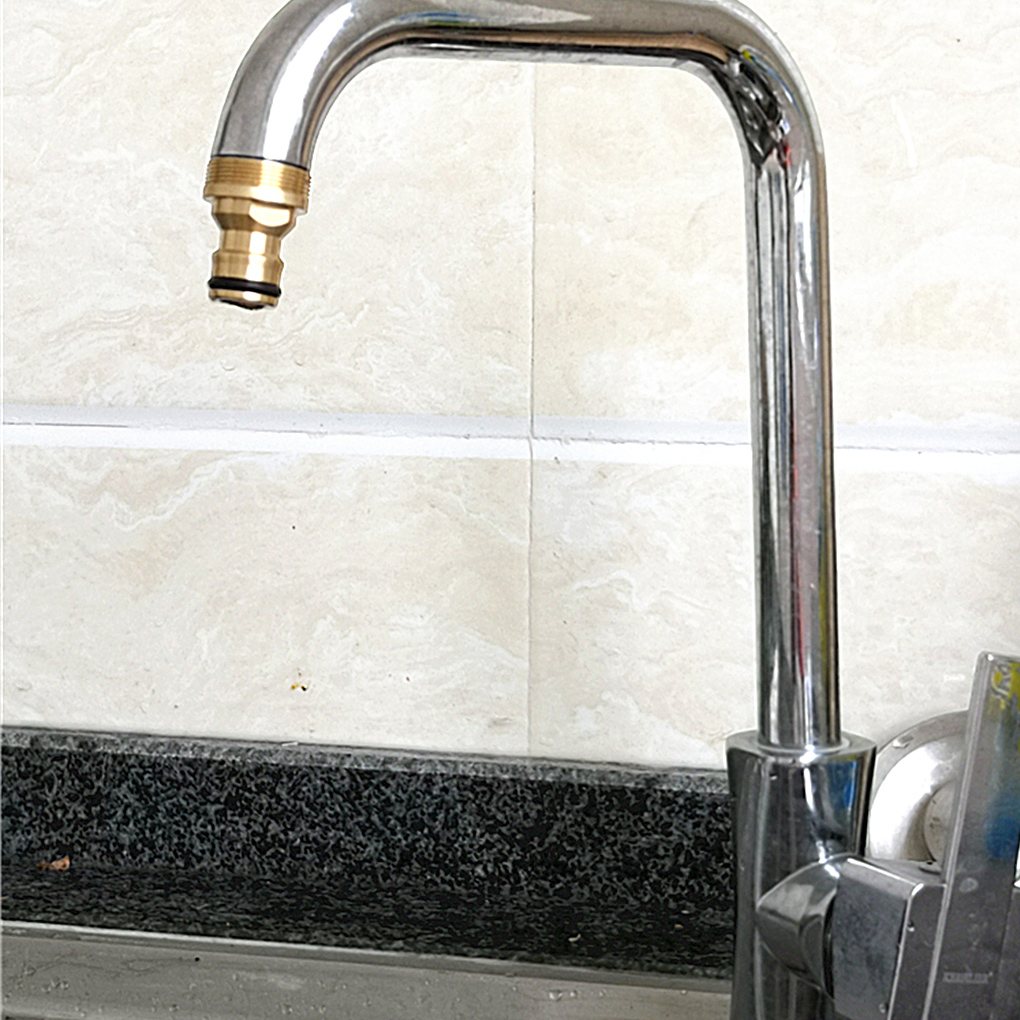 Water Tap Connector Copper Alloy Pipe Adapter Household Tap Hose Connector for Kitchen Garden