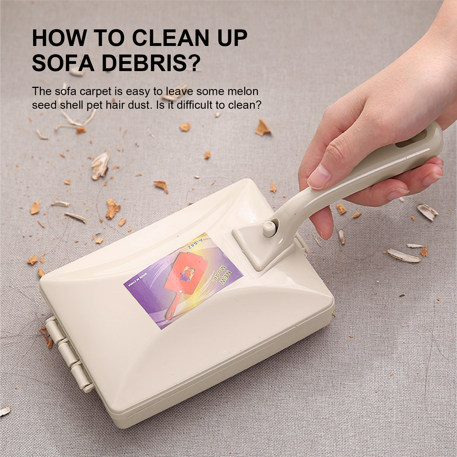 Balayeuse de tapis manuelle, balayeuse de Table de tapis, nettoyeur de miettes, outil manuel multifonctionnel de nettoyage de saleté pour sol et canapé
