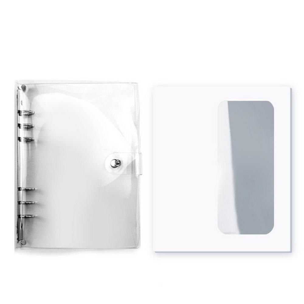 A5 A6 A7 Transparent File Folder 6 Round Ring Soft PVC Binder Loose Leaf Notebook Cover Folder Protector with Snap Button