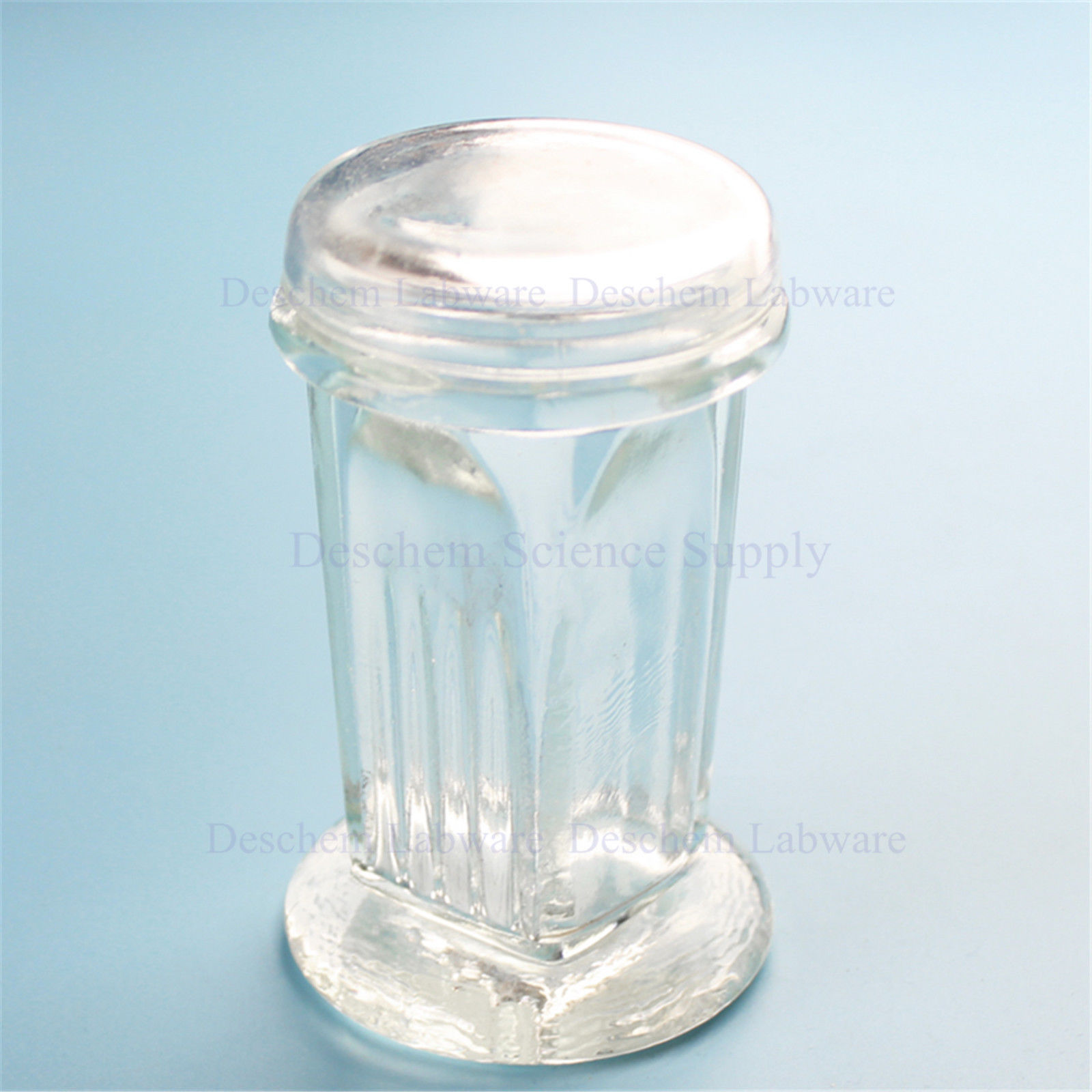 Lab glas coplin farvning krukke med låg ,5- objektglas