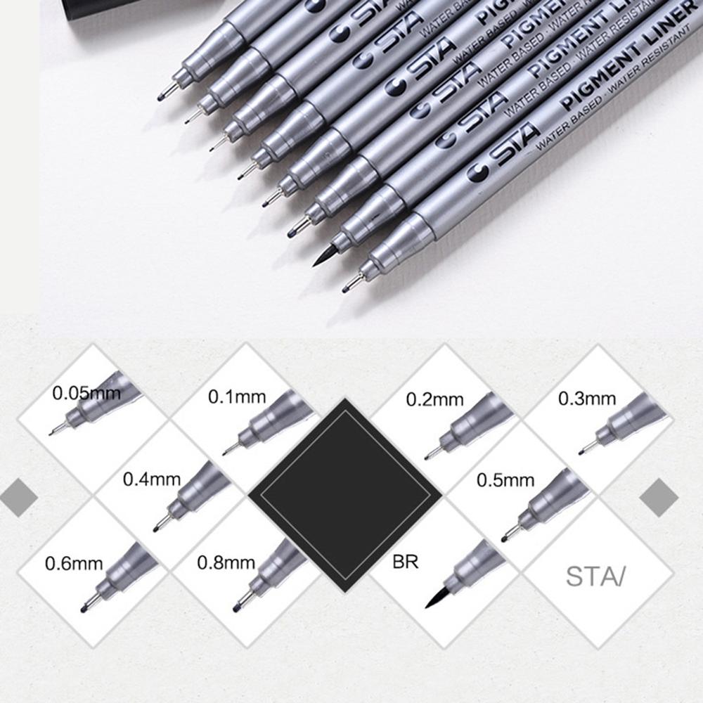 1PC Precision Micro Line Pens Waterproof Archival Artist Drawing I Brush Supplies #30J06