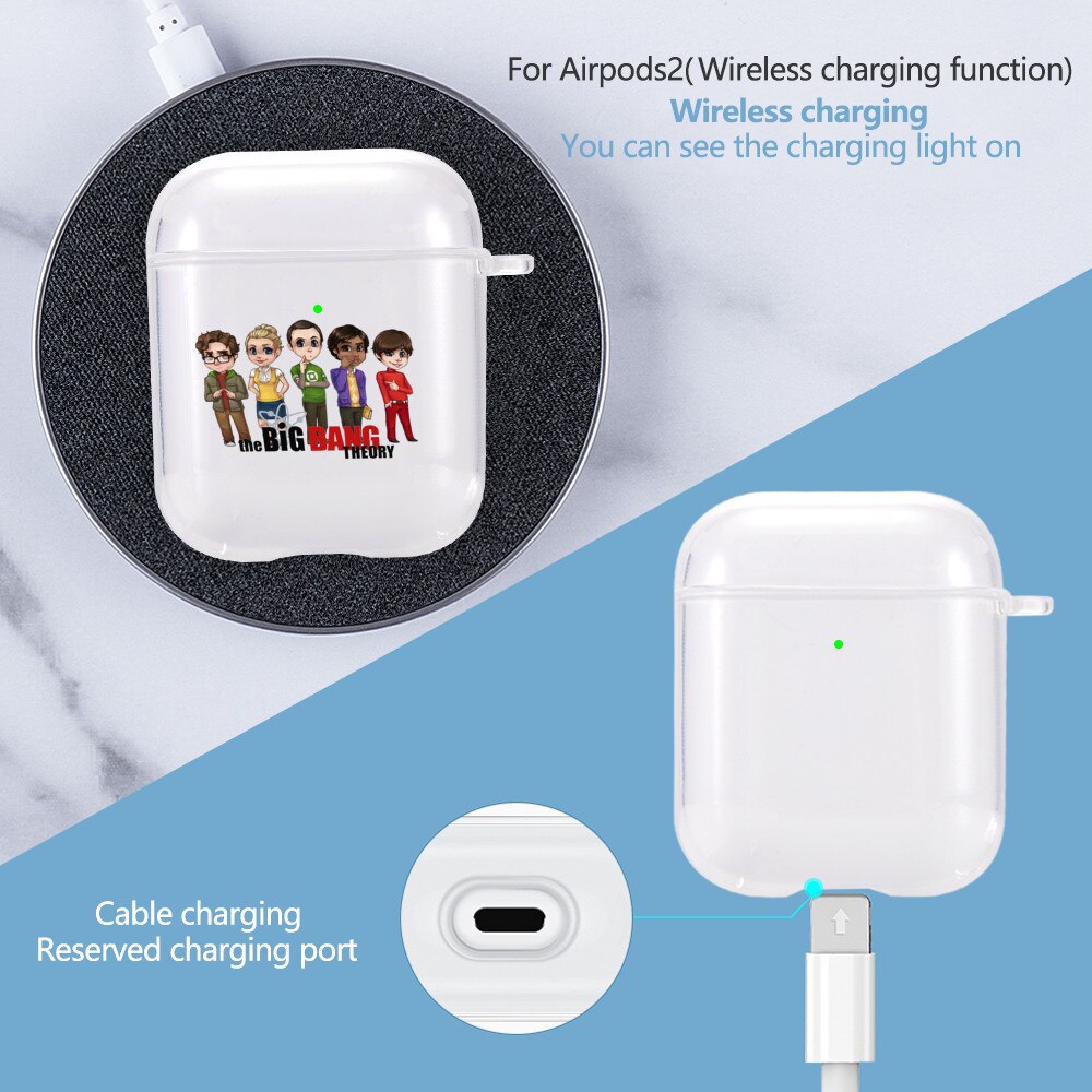 Grappige tv-serie de oerknaltheorie hoesje voor airpods 2 hoesje bluetooth siliconen oplaaddoosje funda voor airpods 2 hoesje airpods 12