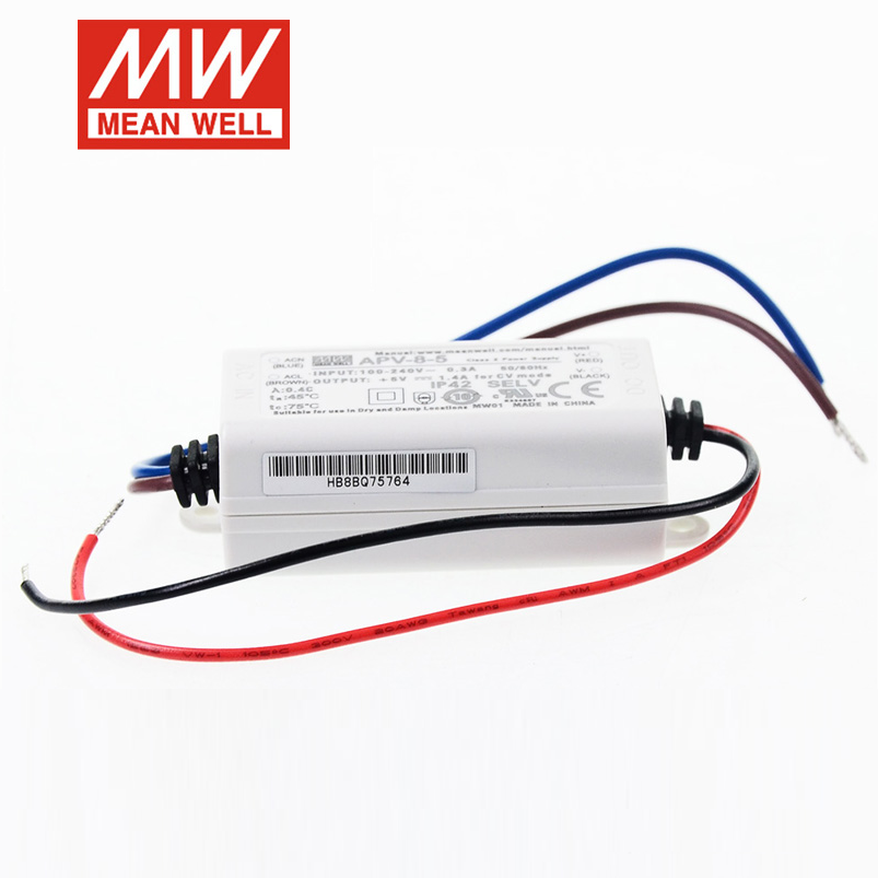 meanwell power supply APV-8 APV-8-5 | 5V APV-8-12 | 12V APV-8-24 | 24V 8W Single Output Switching Power Supply