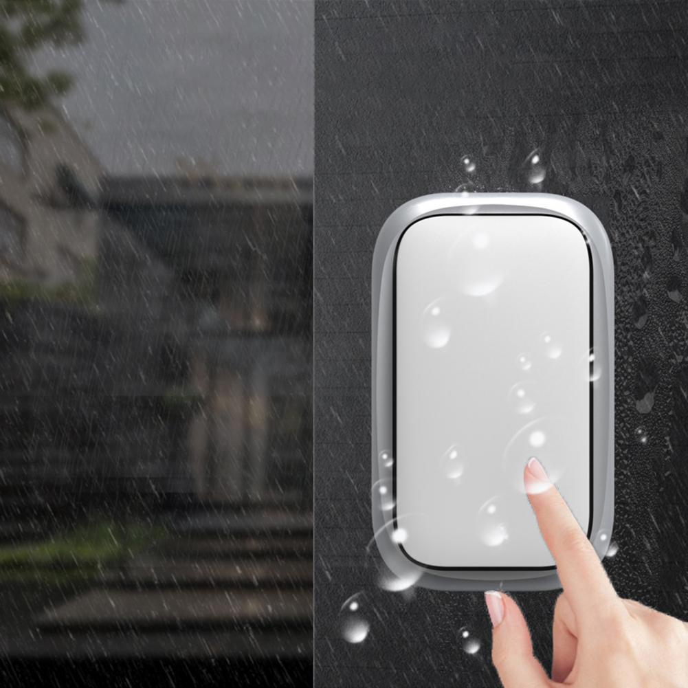 1 Set Wireless Door Bell Volume Adjustable Self-powered Waterproof Long Distance Remote Control Smart Doorbell Kit 초인종