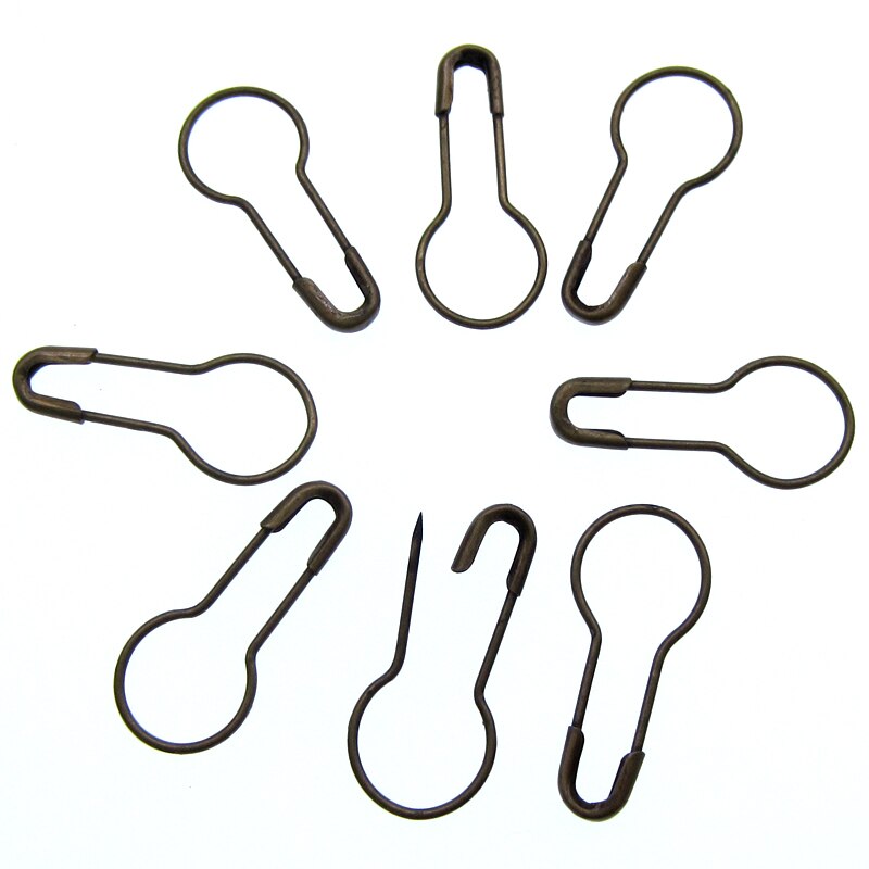 100Pcs Copper Small Safety Pins DIY Craft Supplies Round Calabash Buckle Pins Clothes Knitting For Sewing Tool 2.0cm