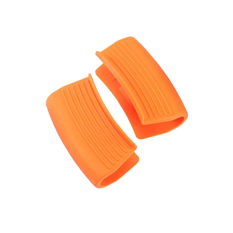 Silicone Pot Holders Pinch Grips Oven Mitts Scald-Proof Heat Insulated Pot Grip Cover Holder for Pans Frying Pans Griddles: Orange