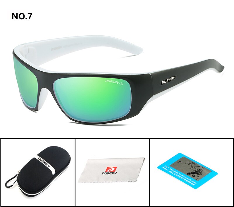 DUBERY Sport Sonnenbrille Polarisierte Für Männer Sonnenbrille Platz Fahren Persönlichkeit Farbe Spiegel Luxus Zipper Box