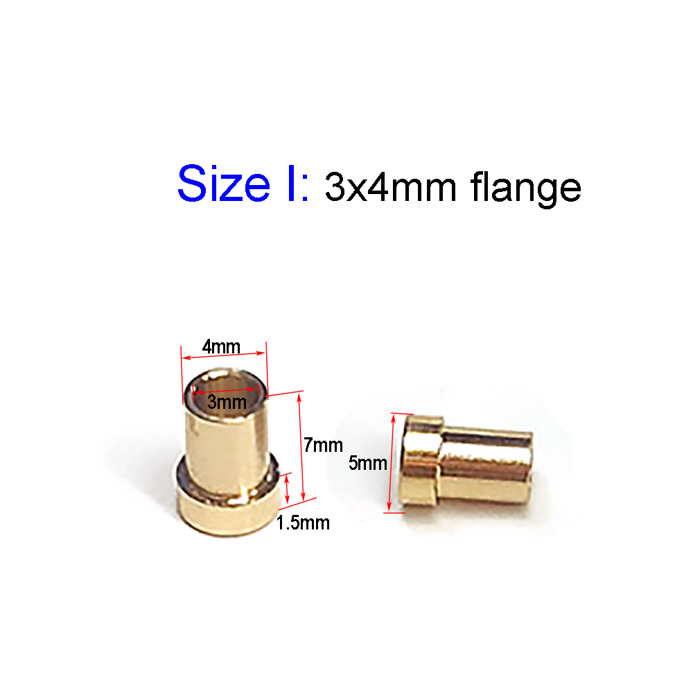 10 Uds. De cojinete de manguito de eje de casquillo de brida de eje de buje de latón para eje de 2mm, 3mm, 4mm y 5mm para barco RC, piezas de repuesto marinas DIY: Verde claro