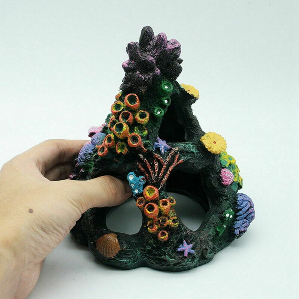 Aquarium Decorations Coral Rock Vivid Resin Fish Tank Mountain Cave Ornament