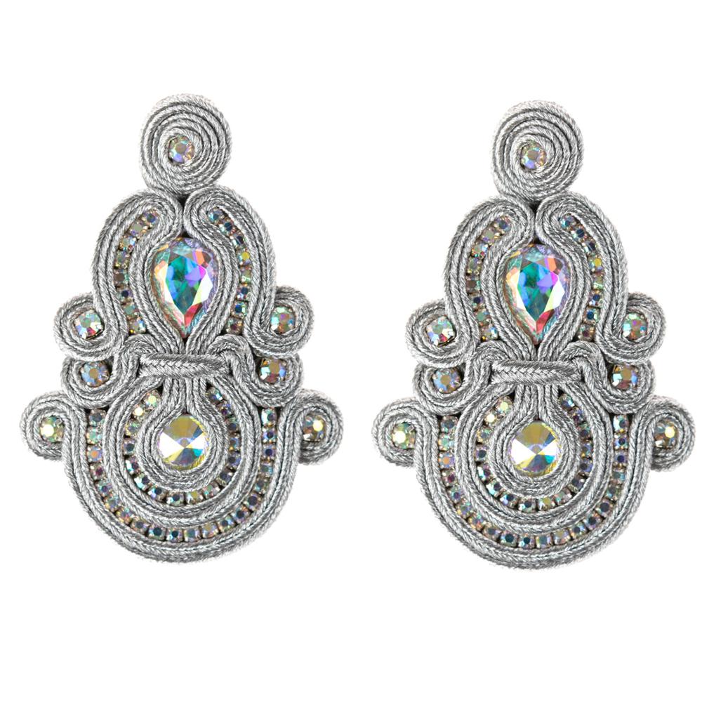 KpacoTa – longues boucles d&#39;oreilles ethniques boho, bijoux colorés à la , pendentif fait à la main, pour femmes: white