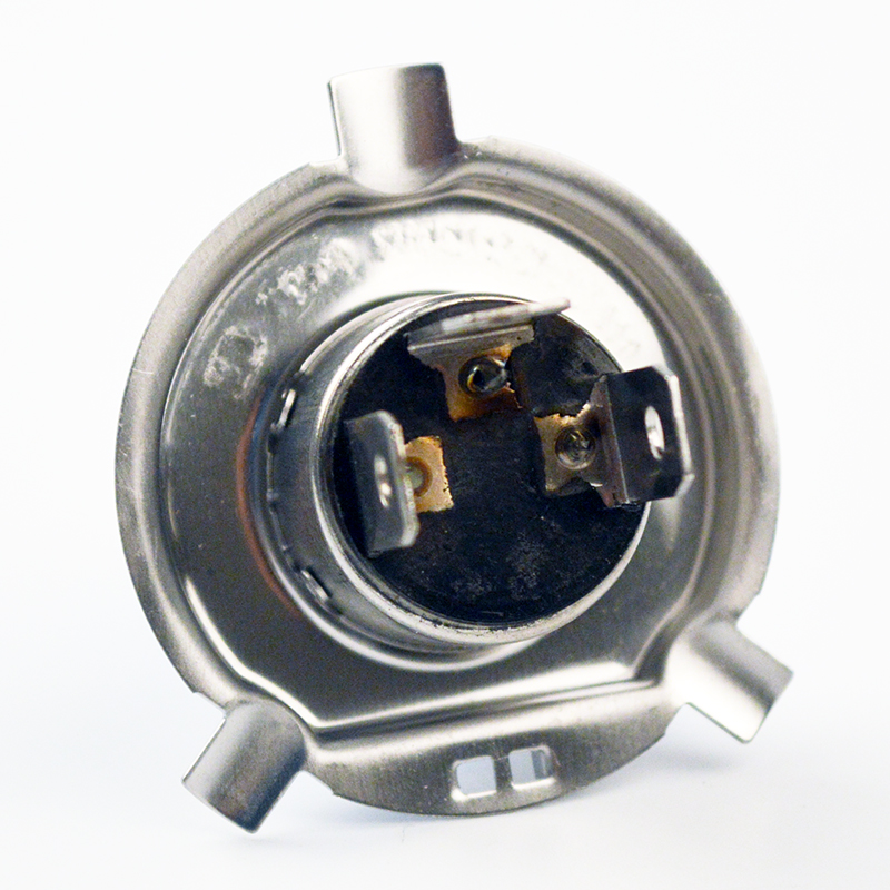 Hippcron H4 Halogen Bulb 12V 100/90W Super White 2 PCS Dark Blue Glass Stainless Steel Base Car Lamp