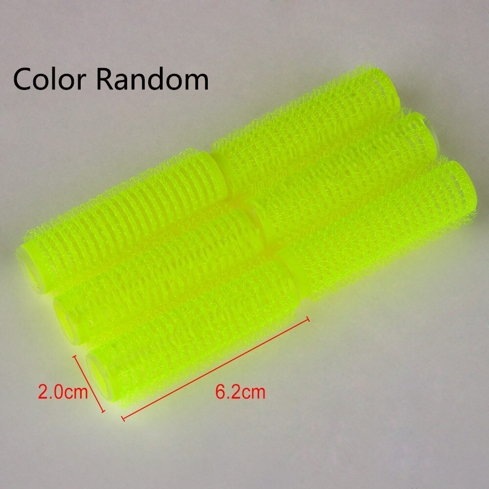 6 Pcs Random Color! Large Self Grip Hair Rollers Pro Salon Hairdressing Curlers Multi Size Hair Salon tool: 2cm by 6.2cm