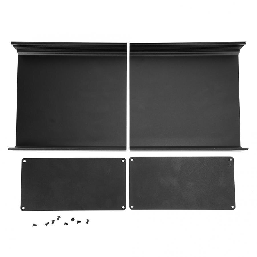 Caja de aluminio DIY, carcasa de proyecto electrónico PCB, carcasa de disipación de instrumentos, caja de conexiones 80x160x170mm, negro mate