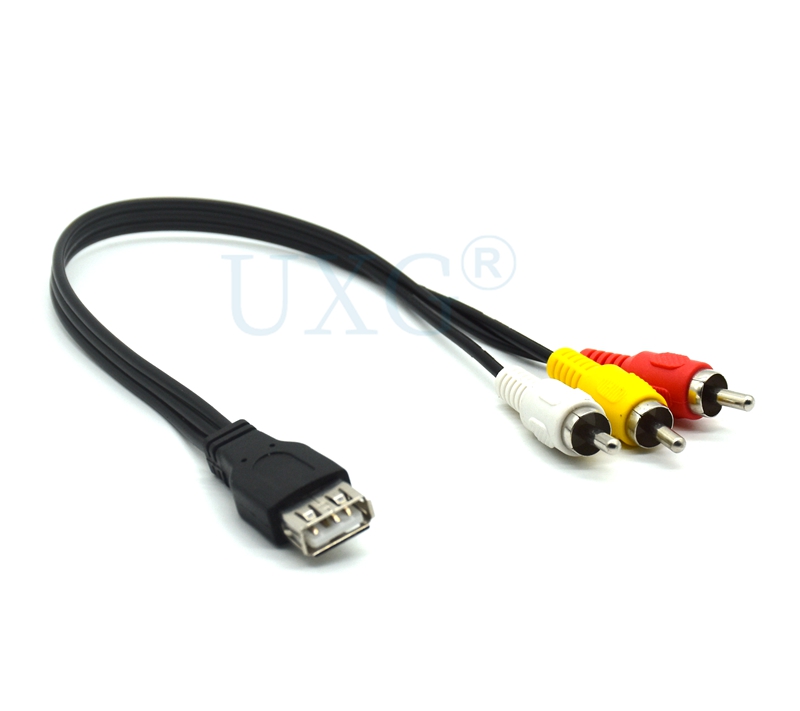 1.5m USB prise mâle vers 3 RCA femelle adaptateur convertisseur Audio vidéo AV A/V câble USB vers RCA câble pour HDMI TV câble de télévision