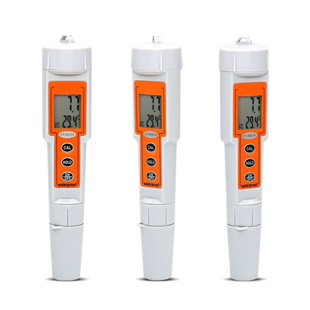 LCD Digital Water PH Tester Temperature Meter with ATC Portable Water Monitor Acidity Alkalinity Analyzer for Water
