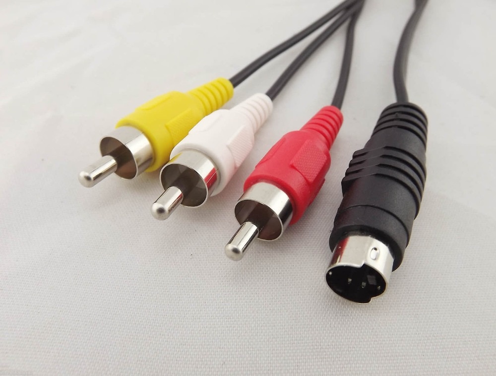 1pc 5ft 4 Pin S-Video Male To 3 RCA Male AV Audio Video Adapter Cable DVD PC TV