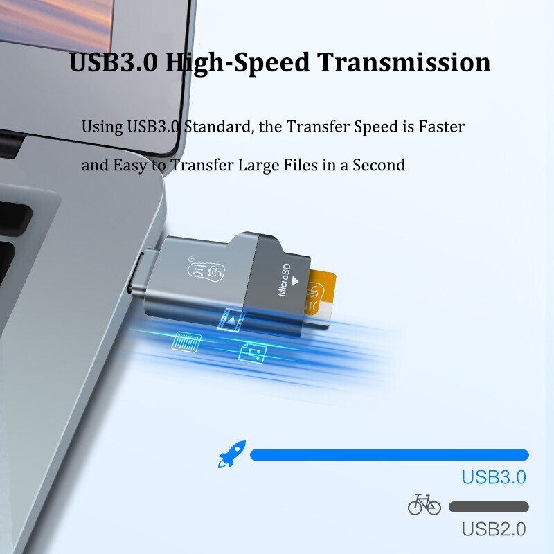 Kawau C356 3.0 High-Speed Kaartlezer Mobiele Telefoon Tablet Type C Interface Android Otg Ondersteuning Tf/Microsd