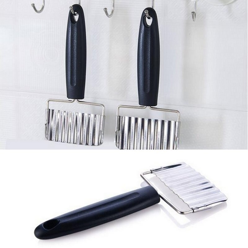 Stainless Steel Wavy French Fries Cutter Stainless Steel Potato Slicer Vegetable Chopper Veggie Slicer Durable Kitchen Gadgets