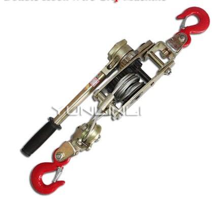 Pulling Tightening Tool Manual Wire Rope Tensioner Multi-function Double Hook Electrician Ratchet Tighten Pull Cable Clamp -4T