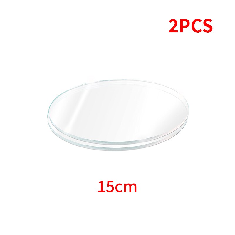 2PCS Round Acrylic Cake Display Board Cake Edge Smoother Scraper Cake Tray DIY Round Decoration Cakeboard Base Cake Tools: 2PCS-15cm