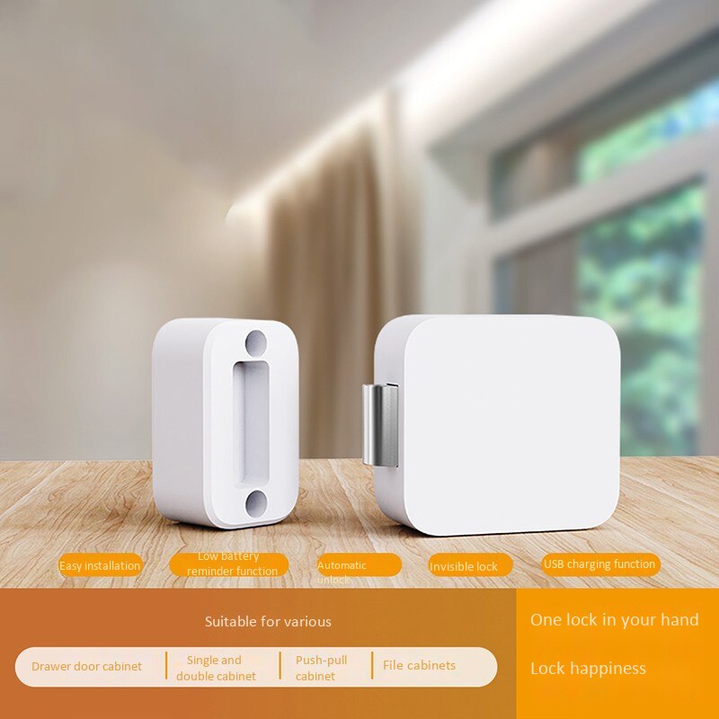 Smart Wireless Drawer Safety Lock, a Drillless Keyless Invisible Child Safety Cabinet Iock for Home Office