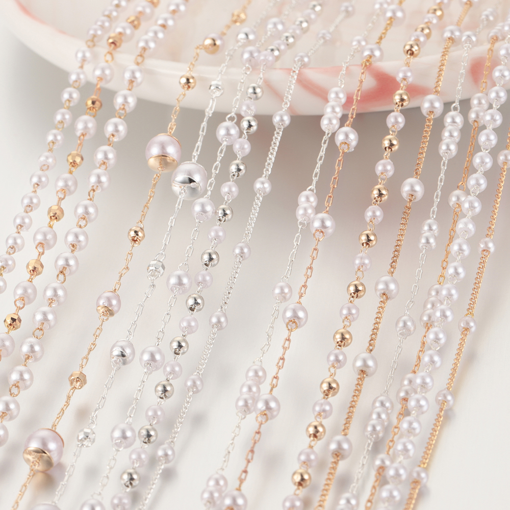 1Meter Pearl Beads Chains for Jewelry Making DIY