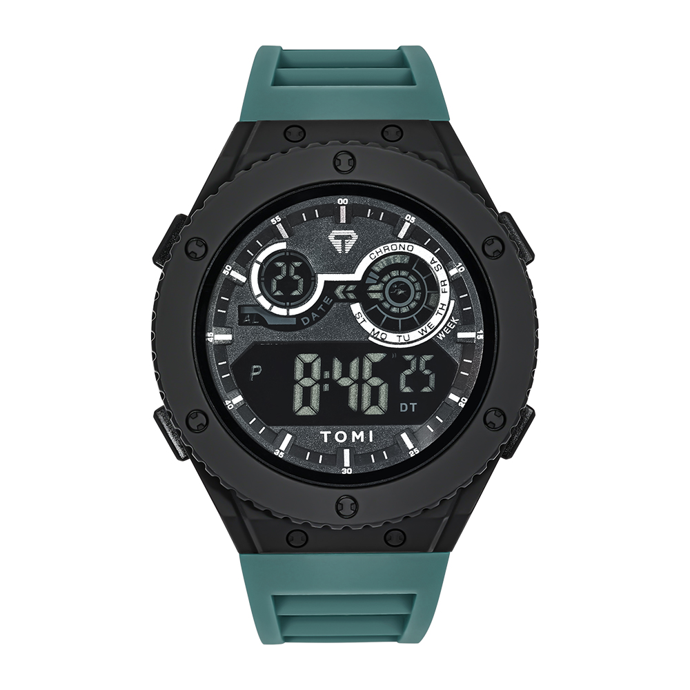 TOMI-reloj Digital luminoso LED para hombre, minimalista, resistente al agua hasta 30M, deportivo, con fecha, electrónico para estudiantes: Azul cielo
