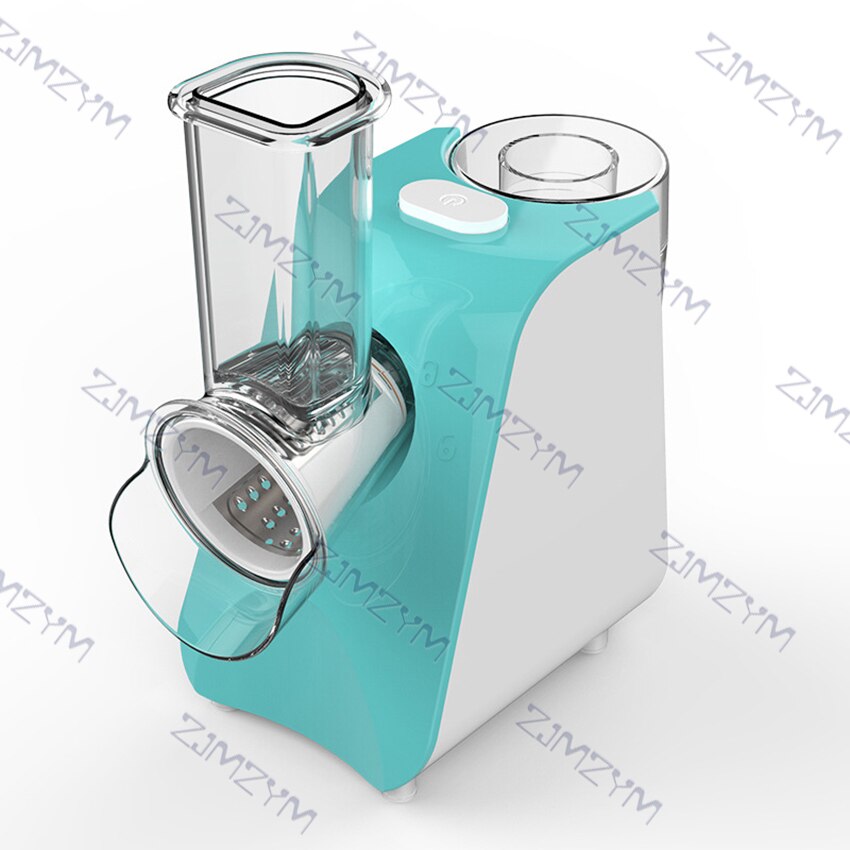 150W Multifunctionele Elektrische Salade Fruit Slicer Cutter Wortel Aardappel Chopper Groenten Rasp Snijmachine Keuken Tol: blue