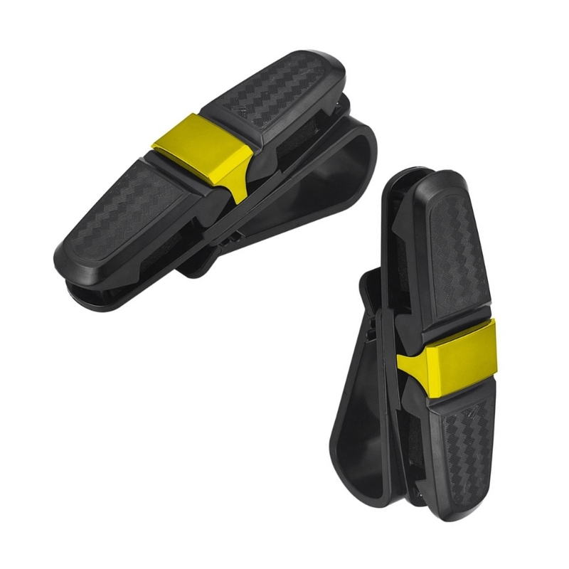 Soportes para gafas para parasoles coche, paquete 2 gafas fibra carbono para coche, colgador gafas Clip
