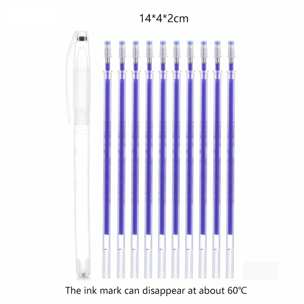 1Set Fabric Markers Pencils Fade Out for Drawing Lines Disappearing Marker Pens PP Multi Purpose DIY Craft Sewing Accessories: Bule HT vanish