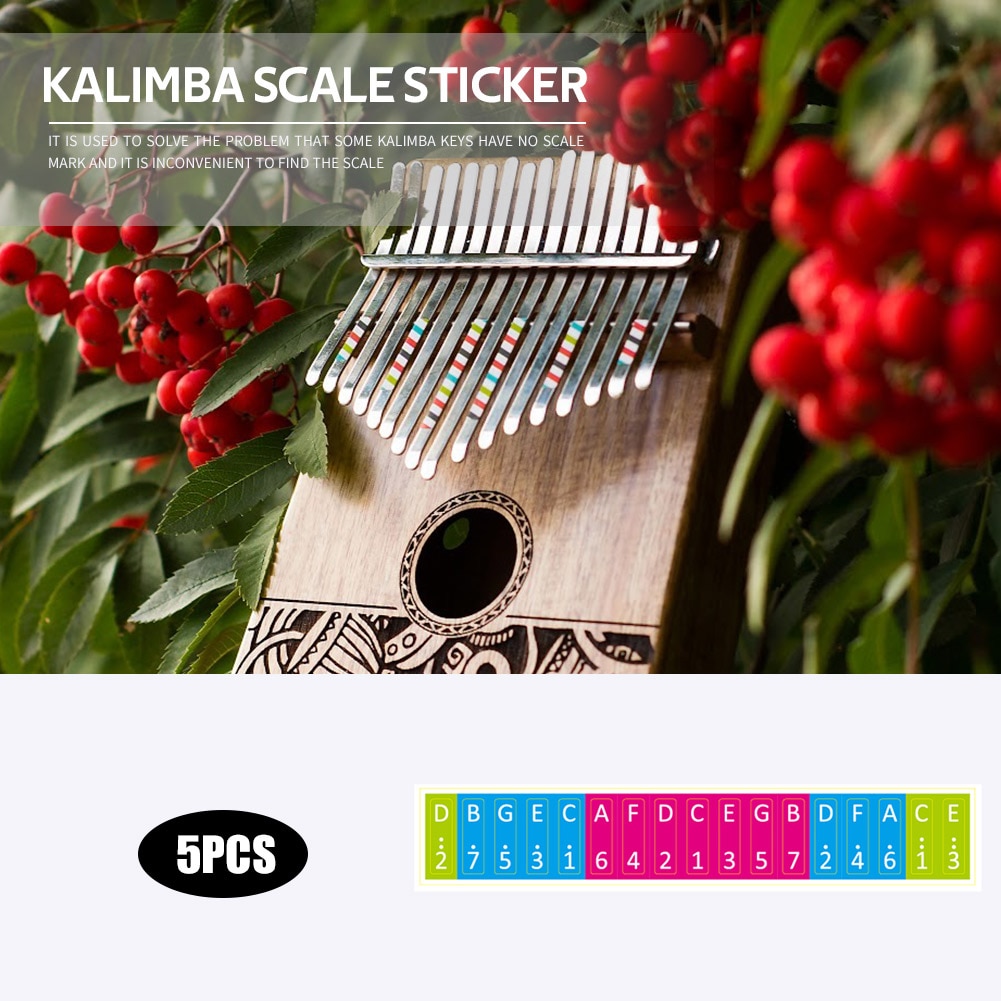Thumb Piano Note Sticker Accessoires Lichtgewicht Draagbare Muziek Kalimba Schaal Sticker Muziekinstrument Elements