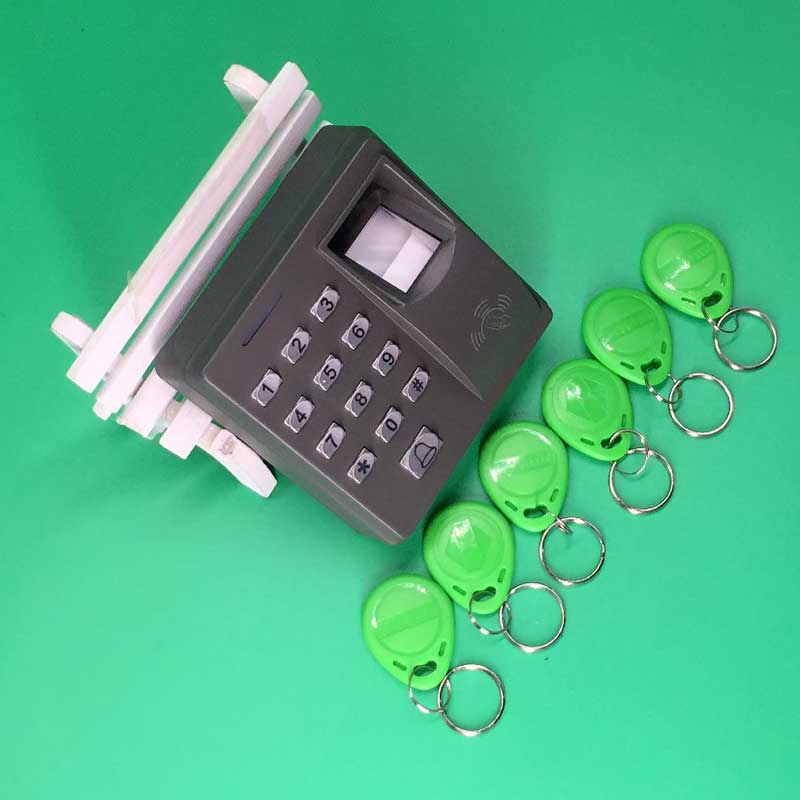 Biométrique d'empreintes digitales Code PIN porte serrure contrôle d'accès porte serrure système + 10 pièce 125 khz RFID porte-clés