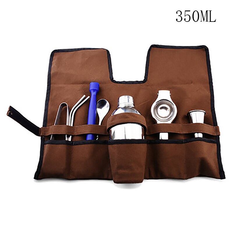 Deouny barman tas toolkit cocktail draagbare wijnset shaker combinatie voor de barman draagbare kit: 350ml sets