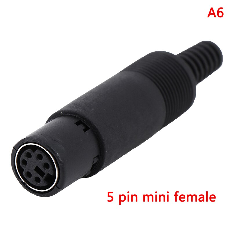 1PC Mini DIN Plug Socket Connector 3/4/5/6/7/8 PIN Chassis Cable Mount Male Female 3-8Pin: A6