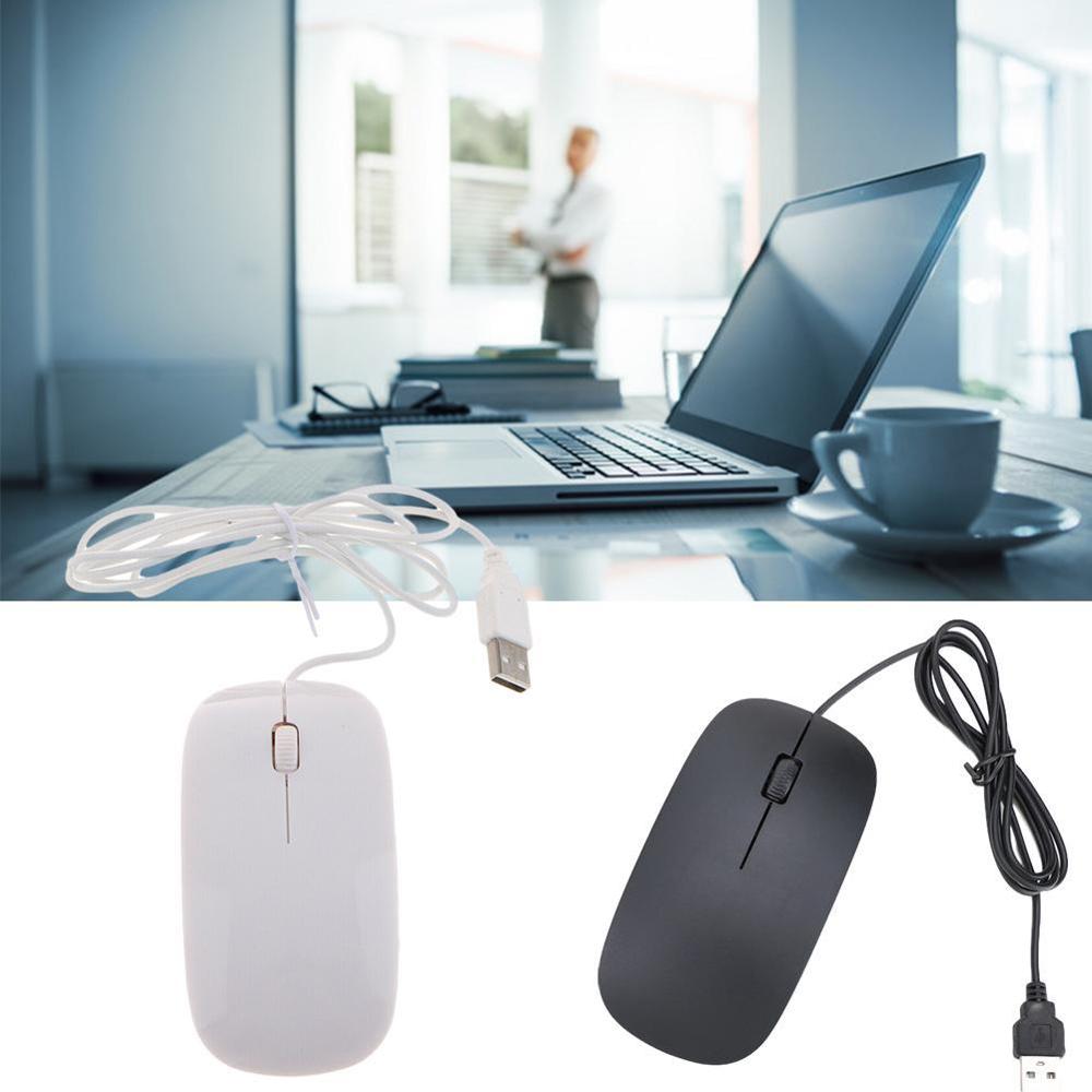 USB wired optical mouse suitable for Apple desktop computer notebook frosted cute mouse