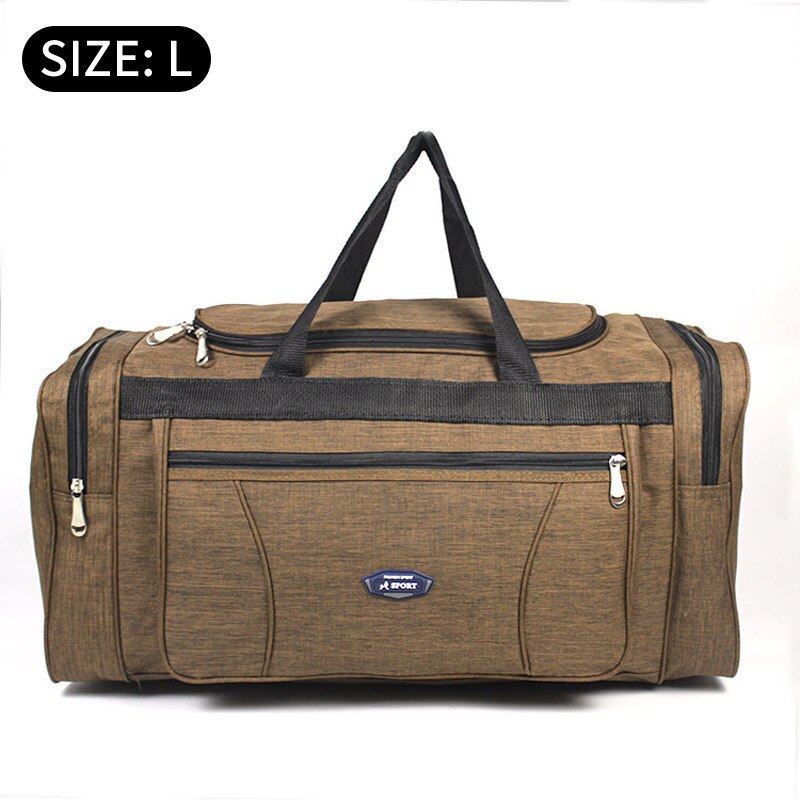 Women Men Oxford Travel Duffel Bag Carry on Luggage Bag Men Tote Large Capacity Weekender Gym Sport Holdall Overnight Bag ZL218: Big brown