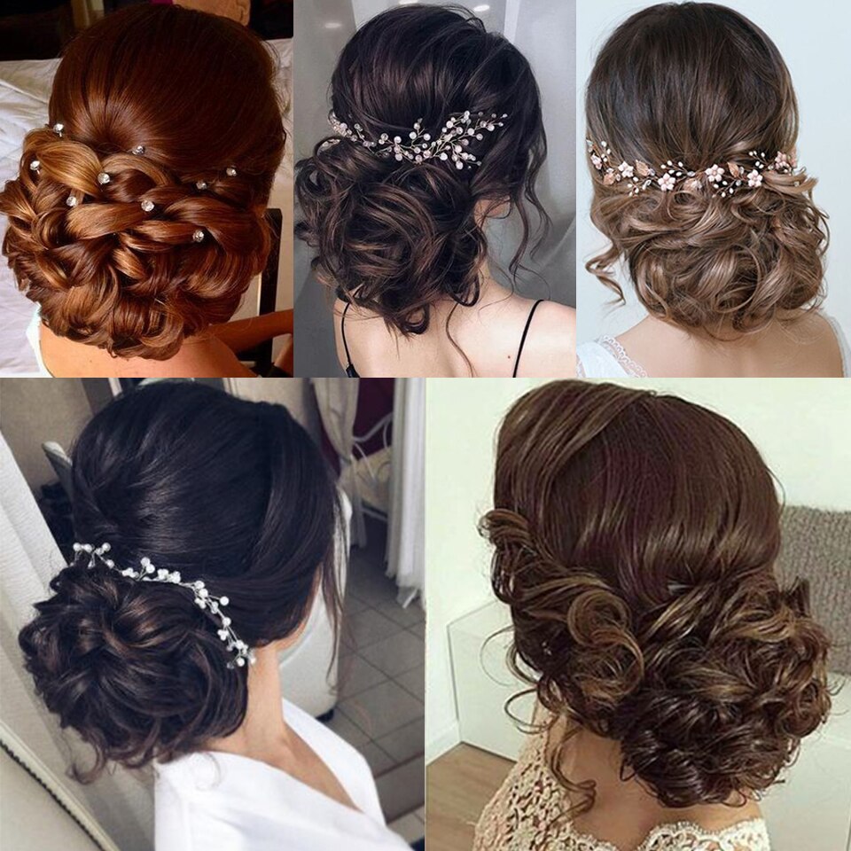 Shangke hår bolle klipp i hårforlengelse til plast kam krøllete hår chignon syntetisk hår rotete chignon til kvinner bryllup