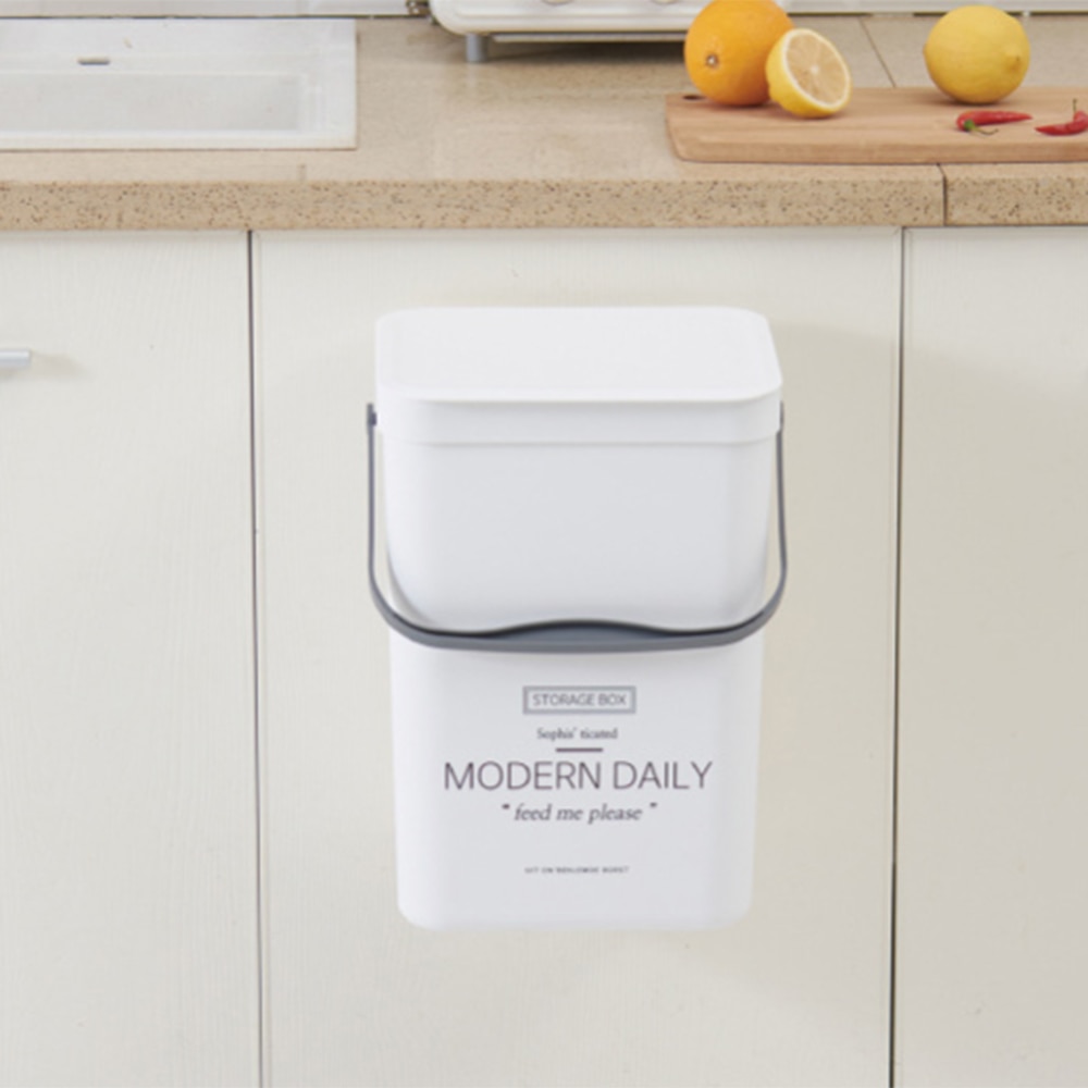 Kitchen Bathroom Storage Garbage Bag Zero Waste Recycle Compost Bin Organizer Trash Can Kitchen Wall Mounted Garbage Bin