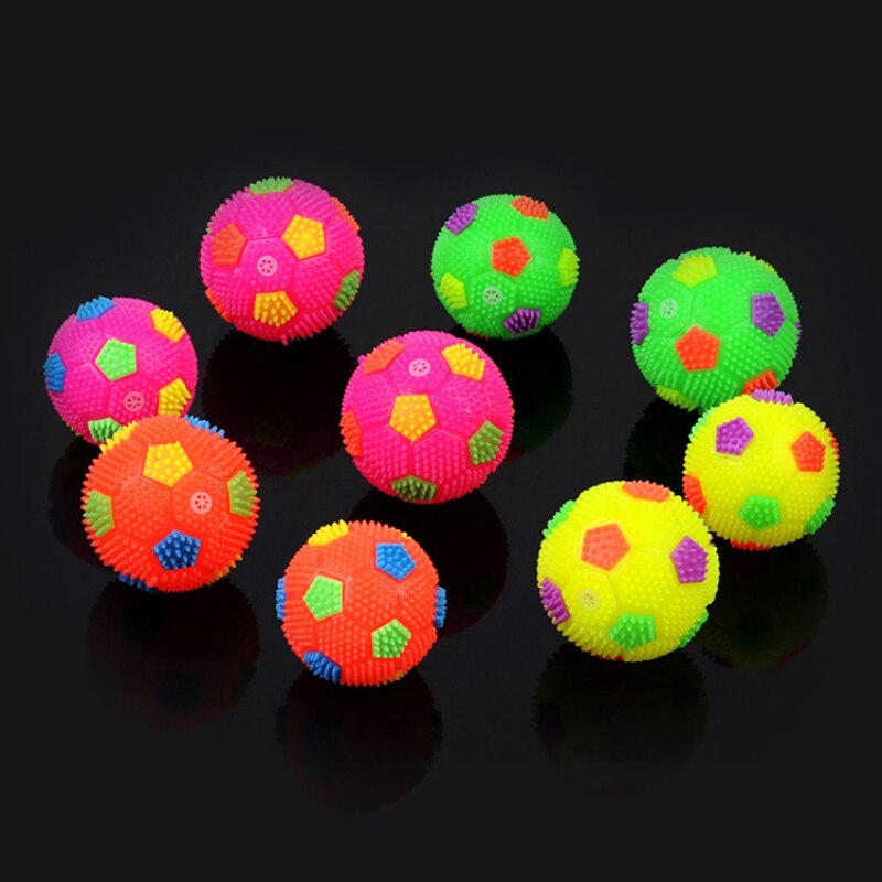 6.5CM Baby Kids Light-up Toy Volleyball Bouncing Sound Balls Luminous Toy For Children Flashing Party Random Color