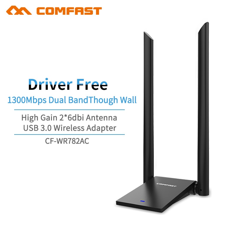En Stock1900Mbps 5Ghz USB3.0 Wifi adaptateur double bande externe 2 * 6dbi Wifi antenne Dongle bureau/ordinateur portable/PC LAN adaptateur carte AP