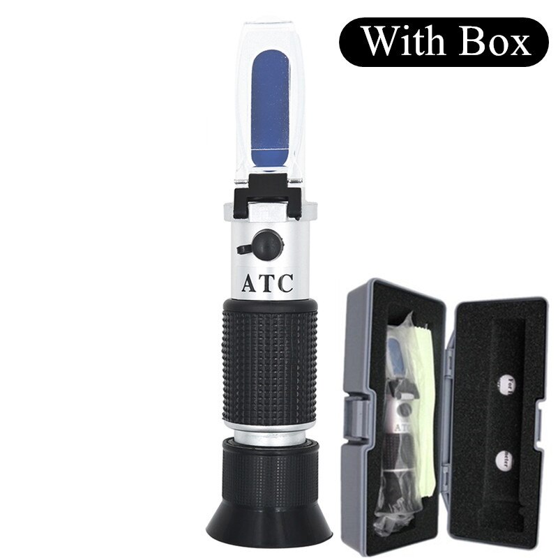 With Retail Box hand-held 0-100% Refractometer Optical Instruments salinity Salt SeaWater Salinity Specific Gravity tester35%off: with box