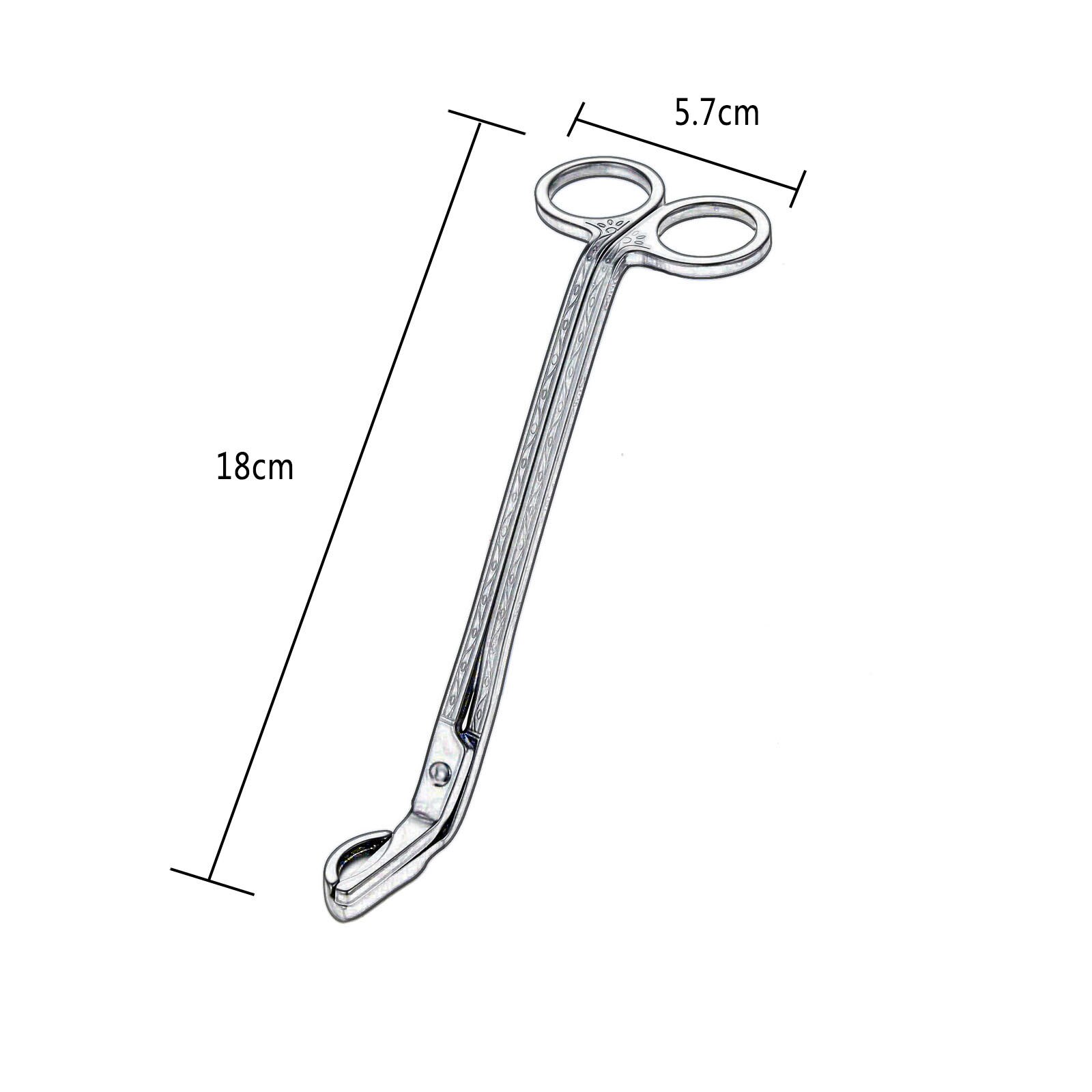 1Pc Stainless Steel Candle Wick Trimmer Oil Lamp Trim Scissor Cutter Snuffer Tool Hook Clipper Candle Accessories 180*57mm: F