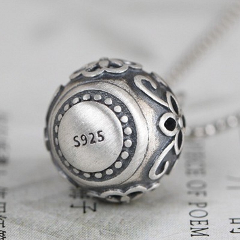 Bocai Trend Real S925 Puur Zilveren Sieraden Retro Hollow Artistieke Temperament Aromatherapie Zakje Vrouw Hanger