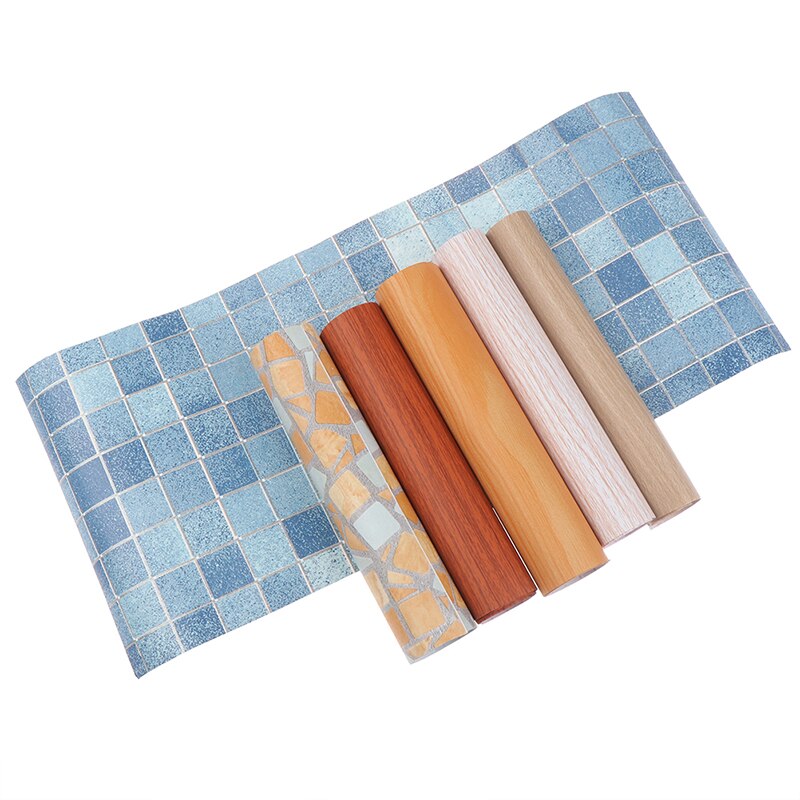 1Pc 45*20Cm Waterdicht Hout Behang Roll Zelfklevende Contact Papier Deuren Kast Desktop Moderne Meubilair Decoratieve