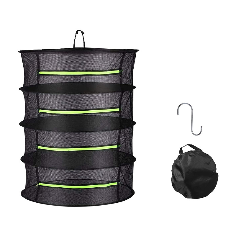 Warstwy suszenie netto na zioła wiszący kosz składany wieszak ziele suszenie netto suszarka torba siatka na kwiaty pąki rośliny organizator: 4 warstwa